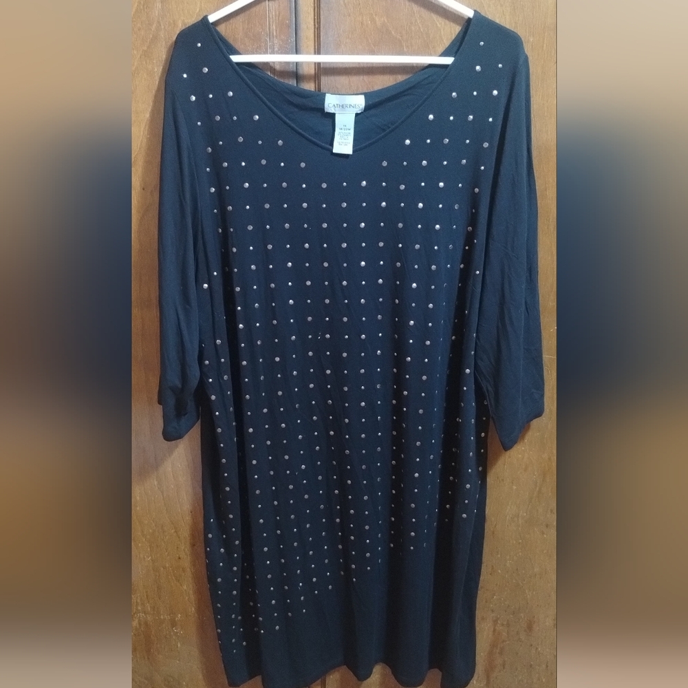 EUC Catherines Black Studded Tunic Dress
